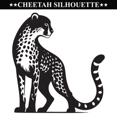 Cheetah silhouette vector illustration design