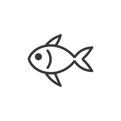 Line drawing of a fish with a single eye