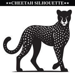 Cheetah silhouette vector illustration design