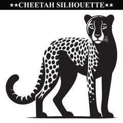 Cheetah silhouette vector illustration design
