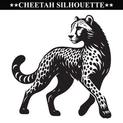 Cheetah silhouette vector illustration design