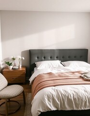bedroom with a bed.
