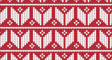 Christmas Jumper Pattern Kniting pattern. red christmas background
