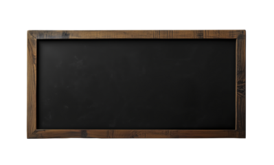 Pizarra negra con un marco de madera
