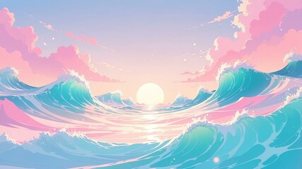 Abstract pastel white theme wavy image background