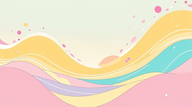 Abstract pastel yellow theme wavy image background
