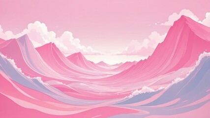 Abstract pastel pink theme wavy image background