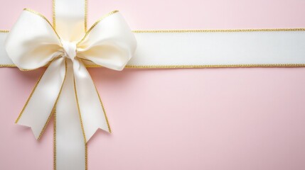 Bow tie ribbon for holiday shopping season gift wrapping.