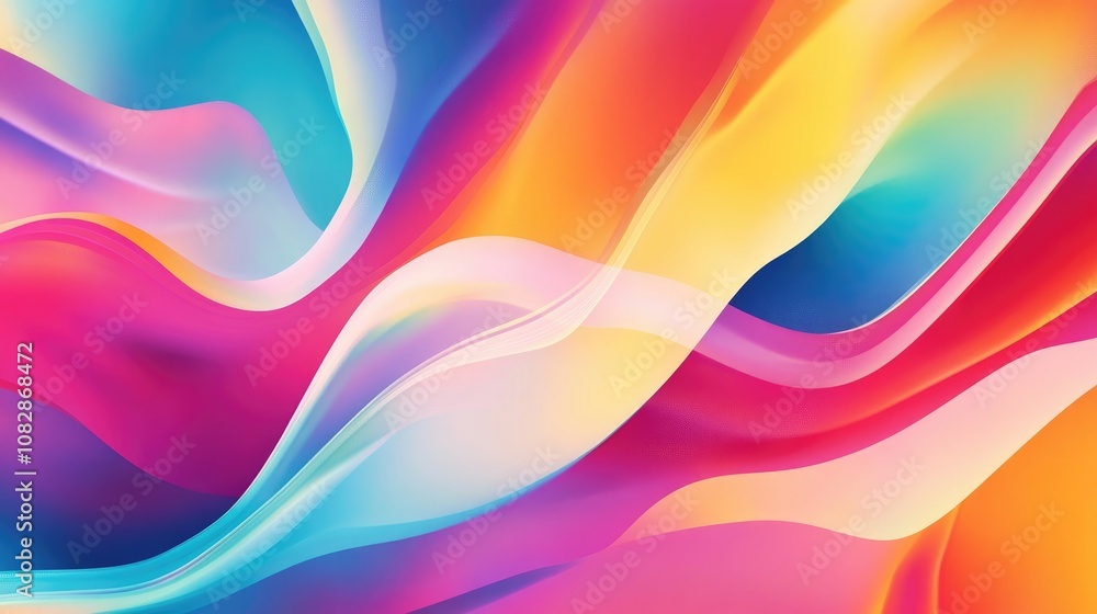 Poster abstract illustration of a vibrant background with blurred lines in a colorful design