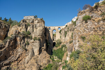 Ronda, Spain - August 19, 2024: Puente Nuevo in Ronda, Malaga