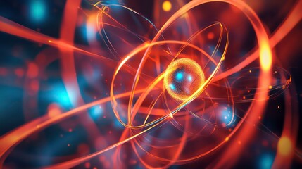 Dealing with particles. Particle physics, quantum physics abstract background
