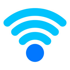 illustration of the wifi icon in blue