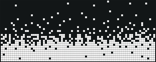 Pixel mosaic disintegration background. Dispersed dotted pattern, decay effect pixel.