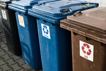 Waste separation, garbage containers, recycling.
