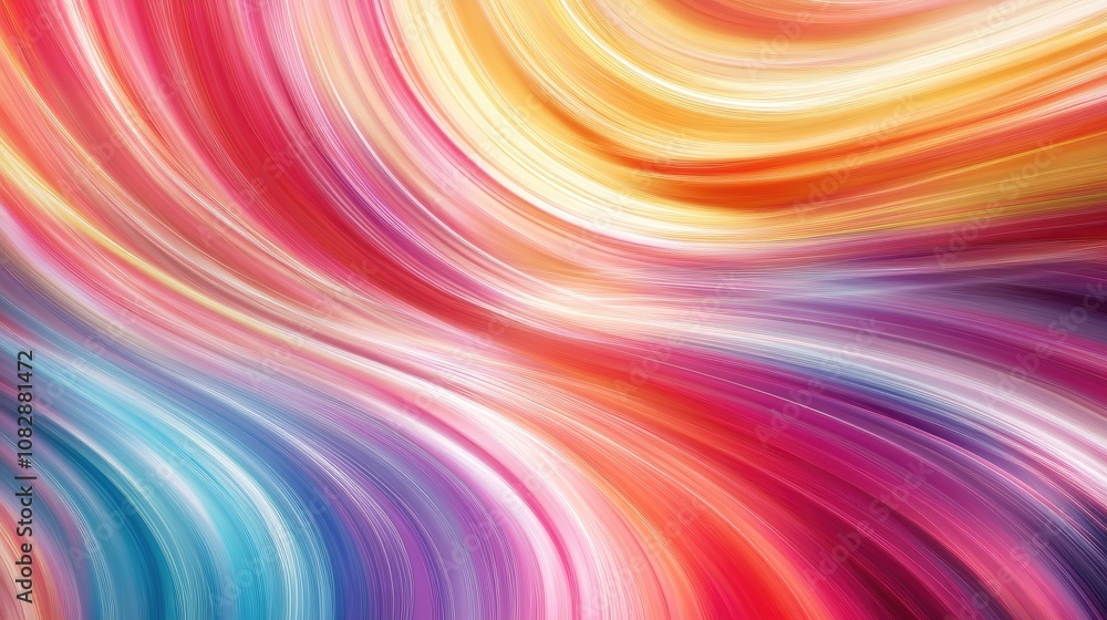 Poster colorful abstract background featuring dynamic motion blur design in a line art style
