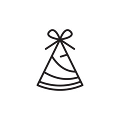 Party Hat thin line vector icon.