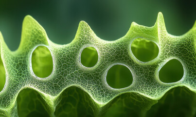 Intricate Leaf Vein Structure: A Close-Up View of Nature's Design