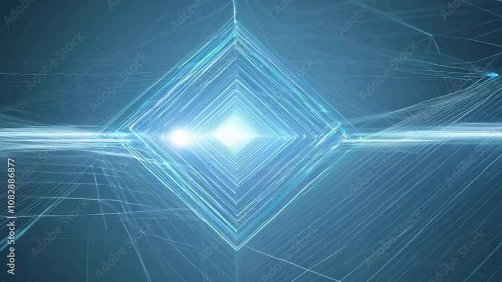 Poster abstract tech background with wireframe elements generative ai