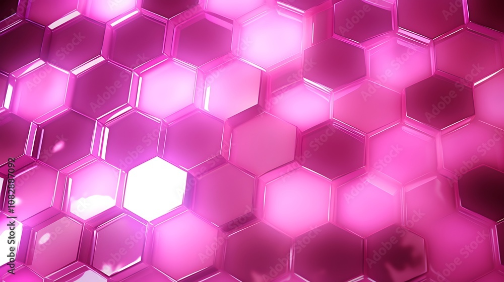 Poster pink hexagonal pattern forms a mesmerizing and soft geometric tapestry