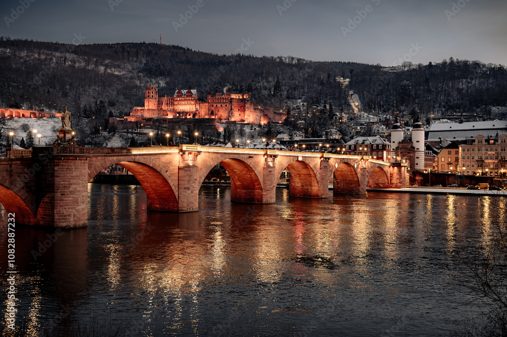 Wall mural Heidelberg im Winter