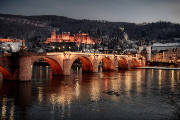 Fototapeta premium Heidelberg im Winter