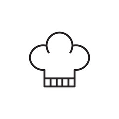 Chef Hat thin line vector icon.