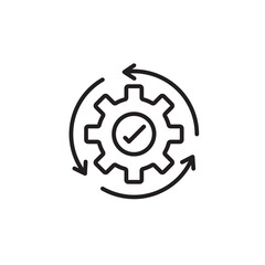 Continuous Changes thin line vector icon.
