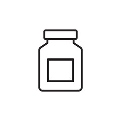 Honey Jar thin line vector icon.