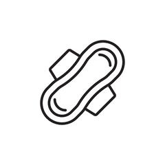 Sanitary Pad thin line vector icon.