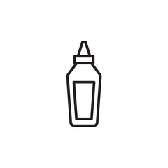 Sauce Bottles thin line vector icon.