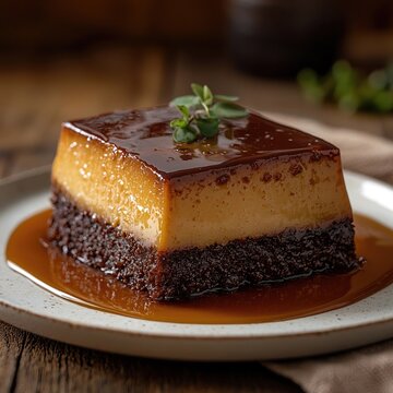 Mexican choco flan, chocolate flan cake