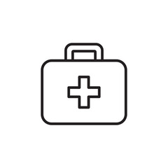 First Aid Box thin line vector icon.