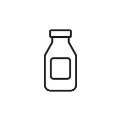 Milk Bottle thin line vector icon.