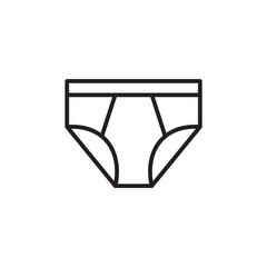 Underpants thin line vector icon.