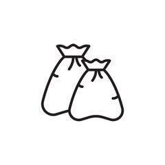 Trash Bag thin line vector icon.