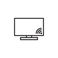 Smart Television thin line vector icon.