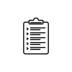 Summary thin line vector icon.