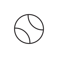 Tennis Ball thin line vector icon.