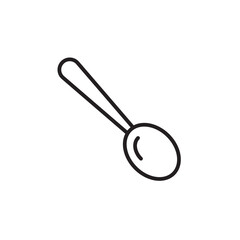 Spoon thin line vector icon.