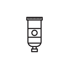 Toothpaste Tube thin line vector icon.