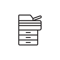 Copy Machine thin line vector icon.