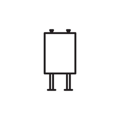 Billboard thin line vector icon.