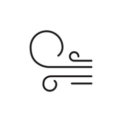 Clean Air thin line vector icon.
