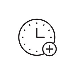 Extra Hours thin line vector icon.