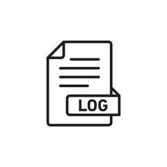 Log File thin line vector icon.