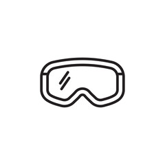Ski Goggles thin line vector icon.