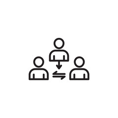 Third Party thin line vector icon.