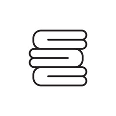 Towels thin line vector icon.