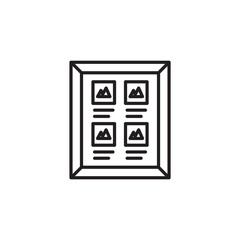 Storyboard thin line vector icon.