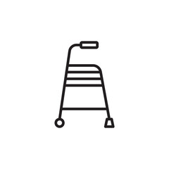 Walker thin line vector icon.